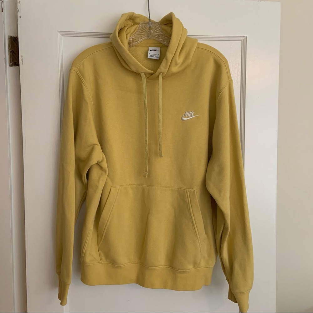 Nike Yellow Hoodie Sweatshirt Medium